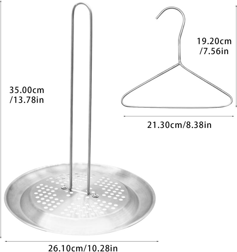 CHGJ Stainless Steel Turkey Fryer Stand Kit,Turkey Chicken Fryer Stand and Hanger Set,suitable for outdoor turkey deep fryers,Turkey Fryer Grill Stainless Steel Accessories With Drip Pan - Image 2